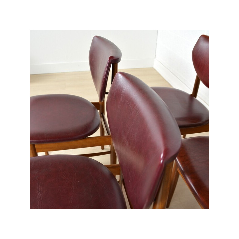 Set of 4 Wébé chairs, Louis VAN TEEFFELEN - 1960s