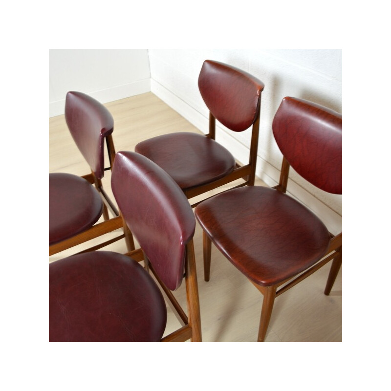 Set of 4 Wébé chairs, Louis VAN TEEFFELEN - 1960s