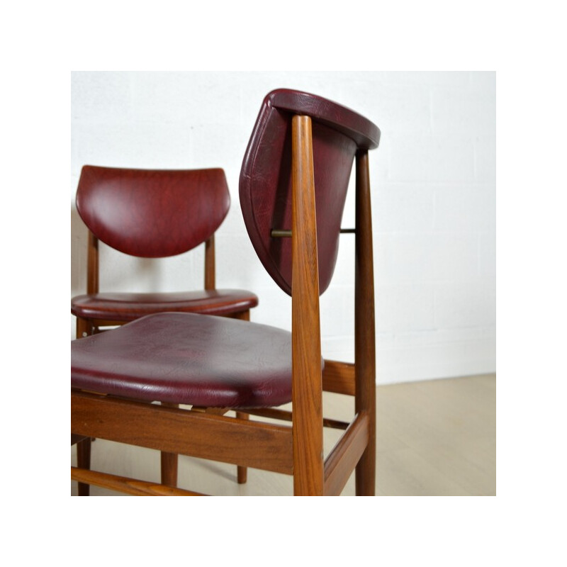 Set of 4 Wébé chairs, Louis VAN TEEFFELEN - 1960s