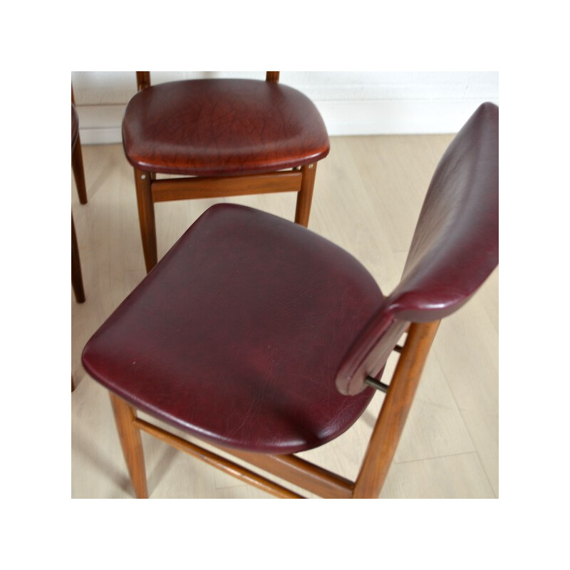 Set of 4 Wébé chairs, Louis VAN TEEFFELEN - 1960s