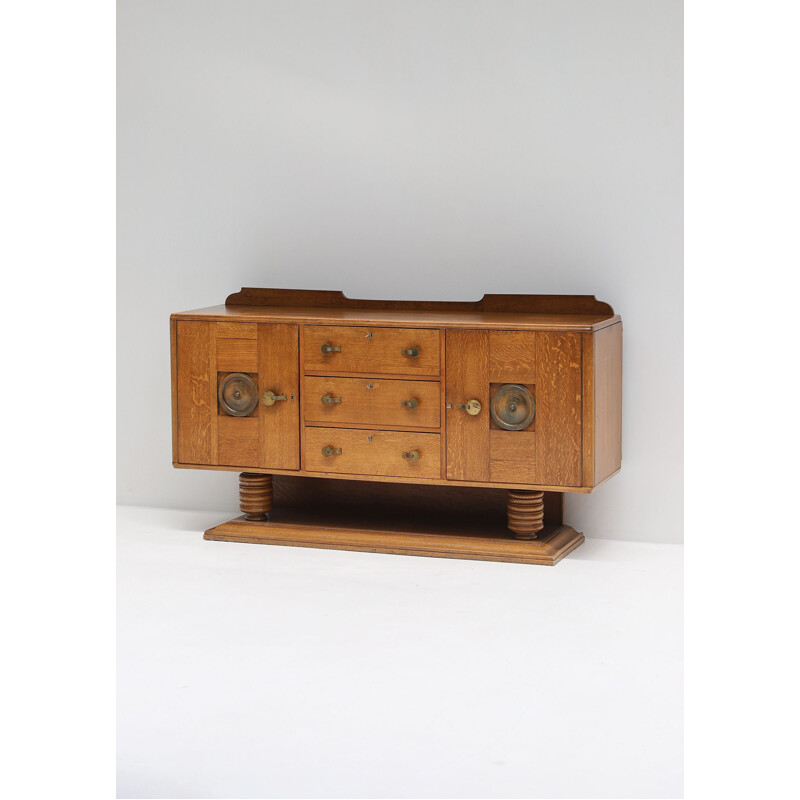 Vintage art deco sideboard in oak