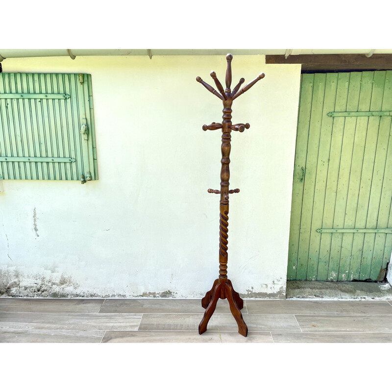 Decorative vintage coat rack on stand, 1960