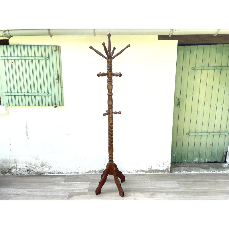 Decorative vintage coat rack on stand, 1960