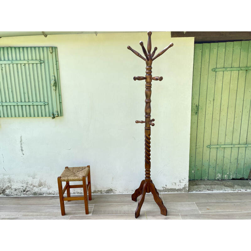 Decorative vintage coat rack on stand, 1960