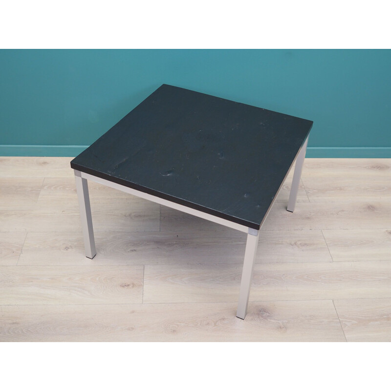 Vintage aluminum coffee table, Denmark 1970