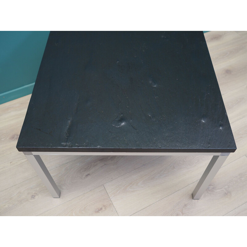 Vintage aluminum coffee table, Denmark 1970