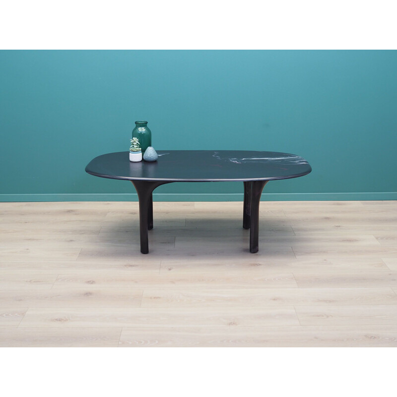 Vintage black conglomerate coffee table, Denmark 1970