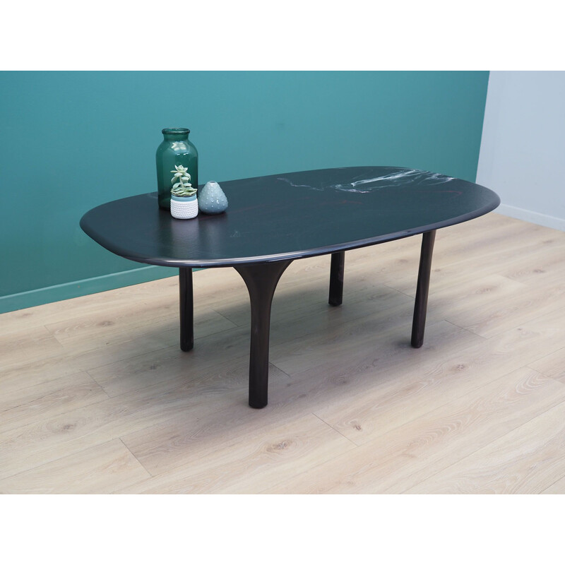 Vintage black conglomerate coffee table, Denmark 1970