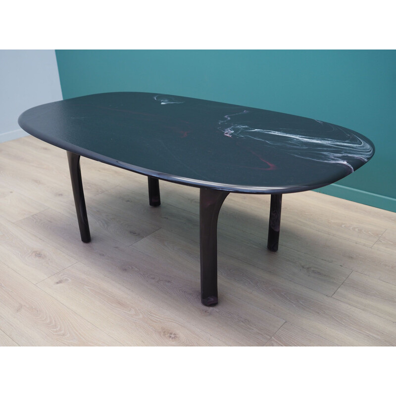 Vintage black conglomerate coffee table, Denmark 1970