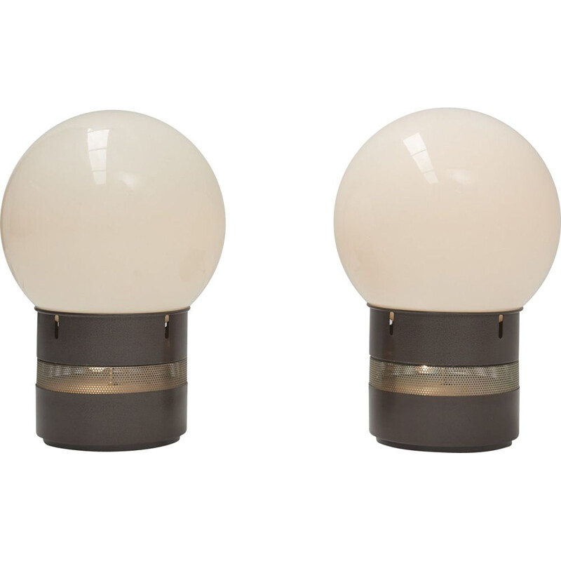 Pair of Mezzoracolo table lamps vintage by Gae Aulenti for Artemide, Italy 1960s
