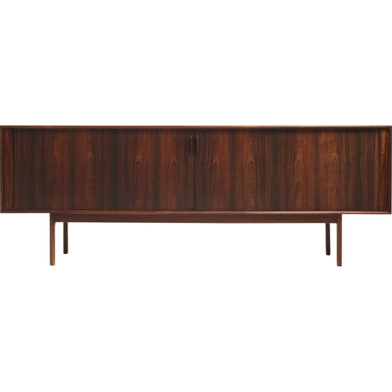 Buffet vintage avec portes à tambour par Henning Kjærnulf pour Bruno Hansen, Danemark 1950