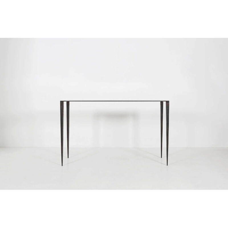 Vintage minimalist cast iron console modern look