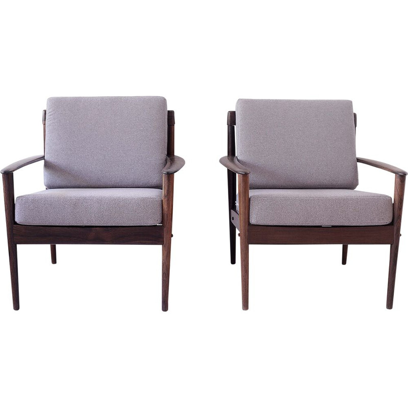 Pair of vintage armchairs by Grete Jalk for Poul Jeppesens, 1960s