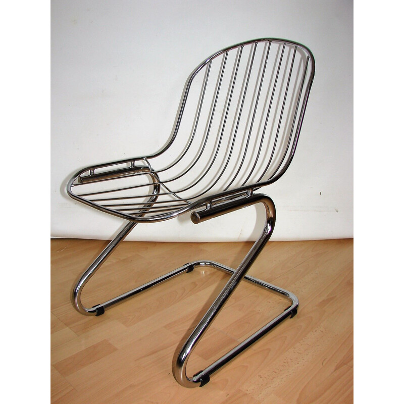 Vintage chrome chair by Gastone Rivaldi for Rima, Italy 1970