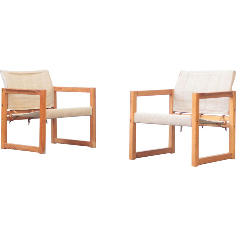 Pair of vintage lounge chairs by Karin Mobrin, 1960s