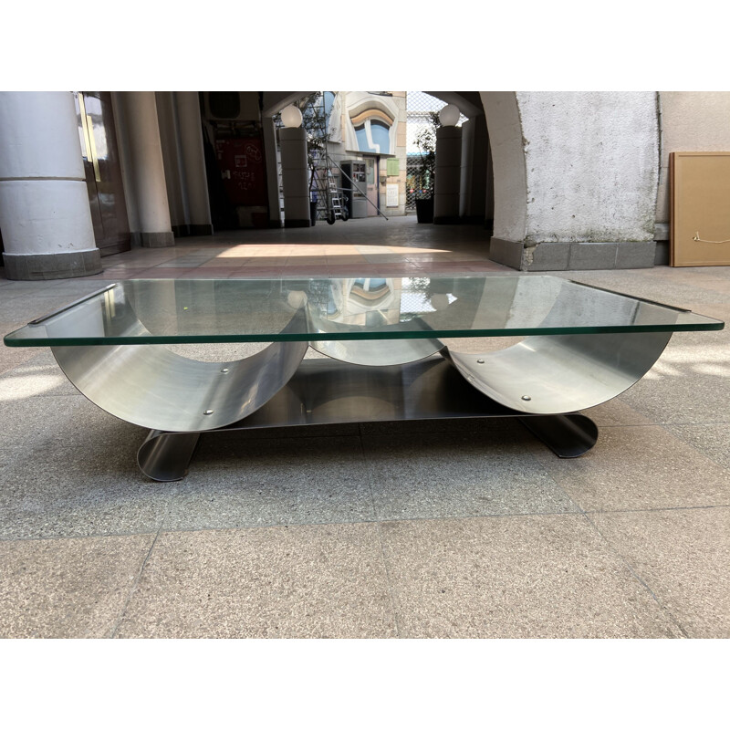 Vintage coffee table Kappa edition by François Monnet, 1970s