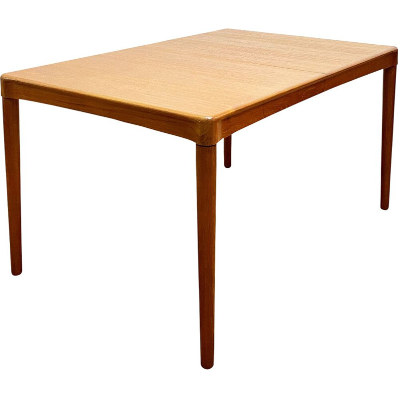 Extendable mid century teak dining table by H.W. Klein for Bramin, Denmark 1950s