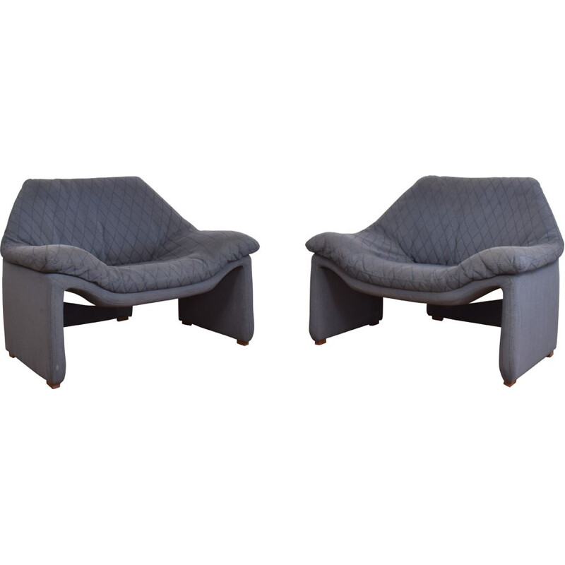 Pair of mid century lounge chairs by Pierre Paulin for Artifort, Netherlands 1970s