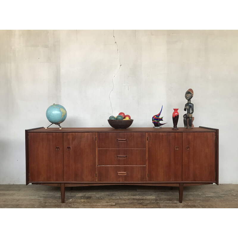 Enfilade vintage scandinave en teck design, 1960