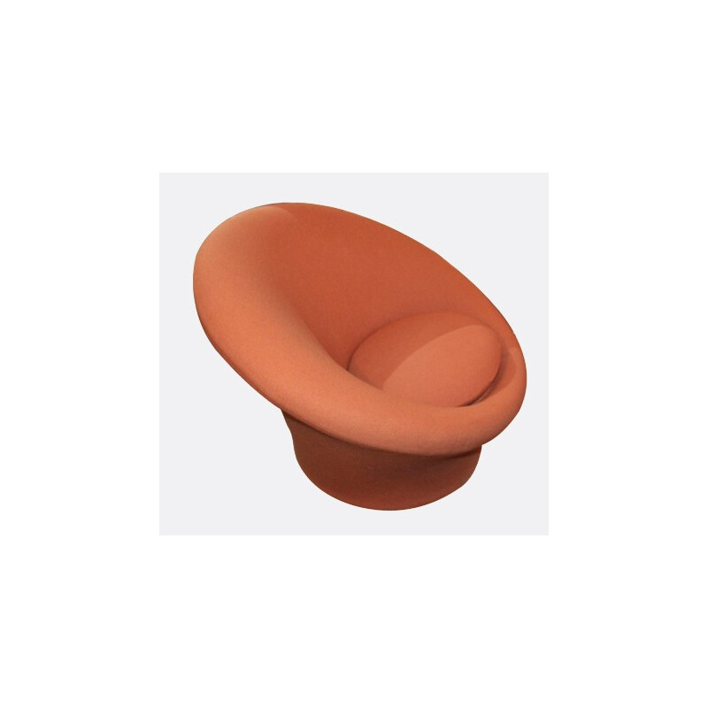Orange armchair "Mushroom" and its ottoman, Pierre PAULIN - 1960s