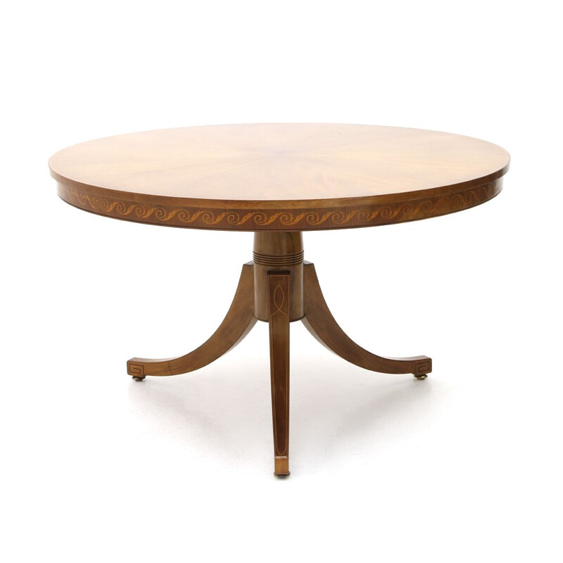 Vintage walnut table by Paolo Buffa executed by Marelli and Colico, 1950's