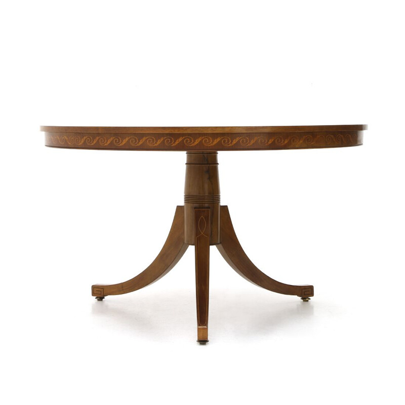 Vintage walnut table by Paolo Buffa executed by Marelli and Colico, 1950's