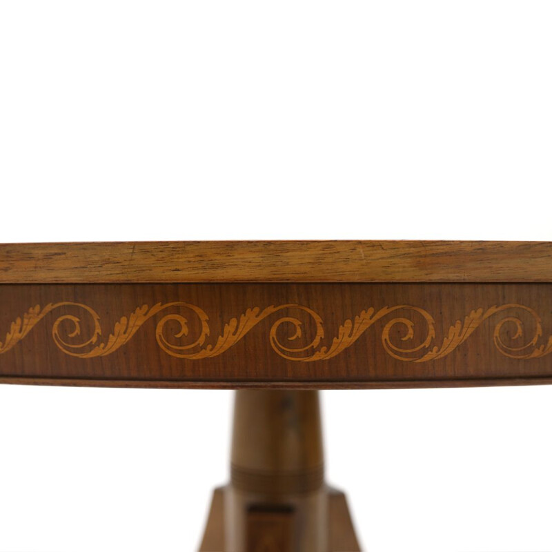 Vintage walnut table by Paolo Buffa executed by Marelli and Colico, 1950's