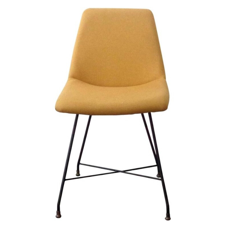 Saporiti "Aster" yellow chair, Augusto BOZZI - 1950s