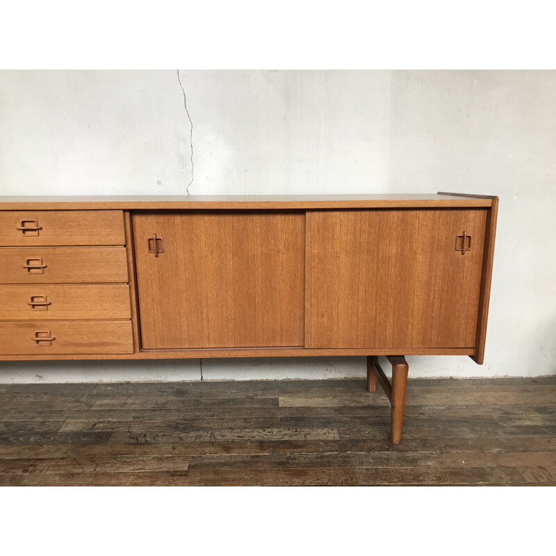 Enfilade design scandinave vintage en bois clair, 1950