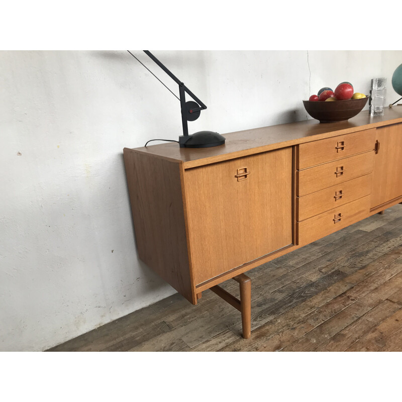 Enfilade design scandinave vintage en bois clair, 1950