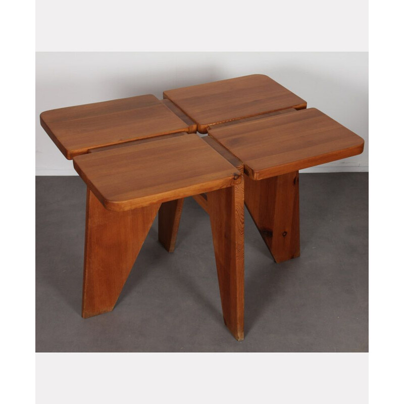 Vintage wooden table, Czechoslovakia 1960