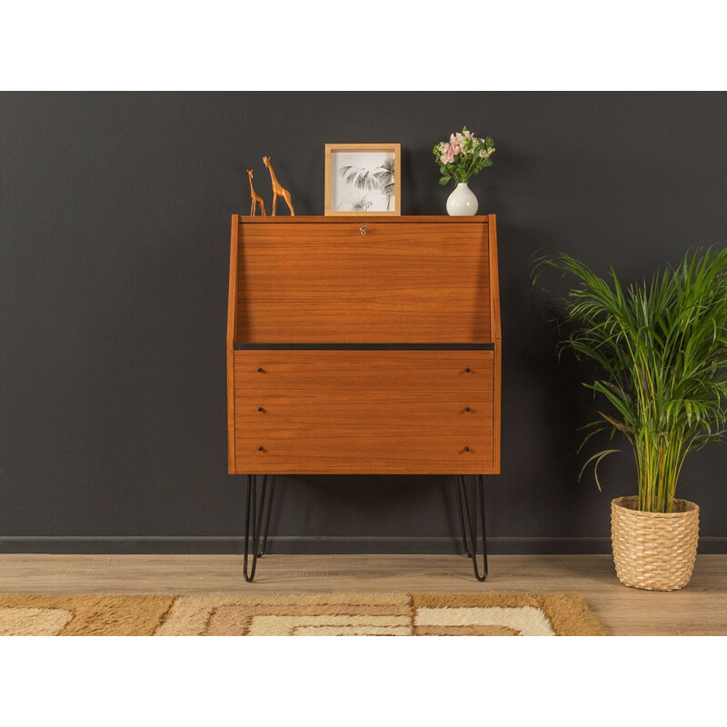 Vintage teak veneer desk, Germany 1960s