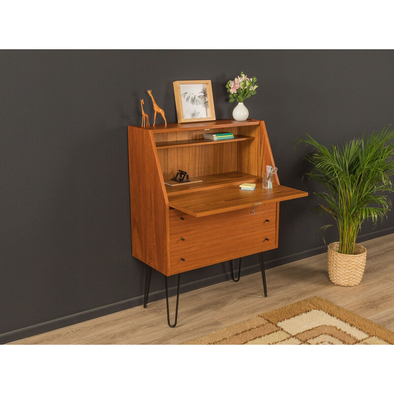 Vintage teak veneer desk, Germany 1960s