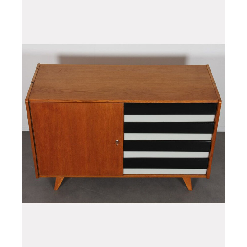 Vintage oak chest of drawers model U458 by Jiri Jiroutek, Czechoslovakia 1960s