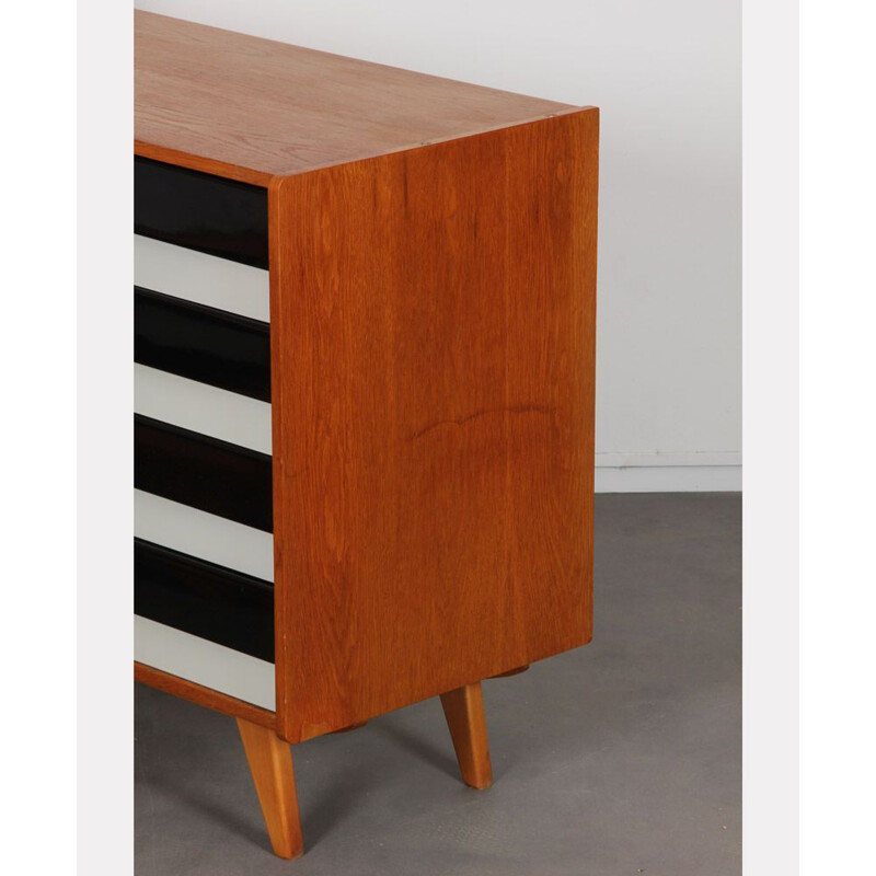 Vintage oak chest of drawers model U458 by Jiri Jiroutek, Czechoslovakia 1960s