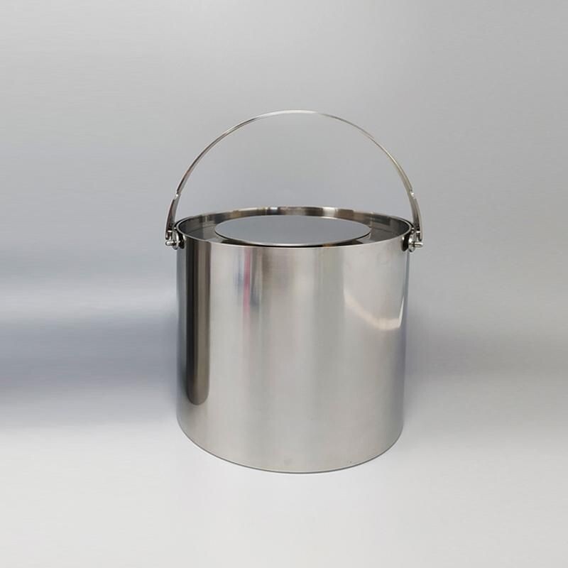 Vintage cocktail shaker with stainless steel ice bucket by Arne Jacobsen for Stelton, Denmark 1960