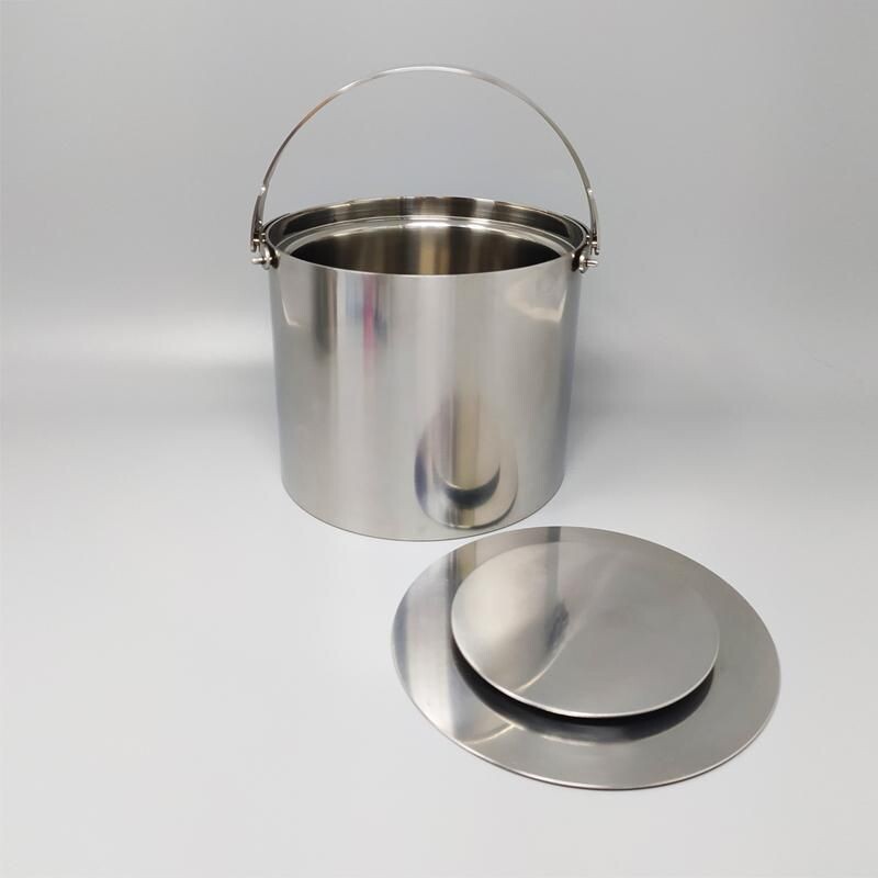 Vintage cocktail shaker with stainless steel ice bucket by Arne Jacobsen for Stelton, Denmark 1960