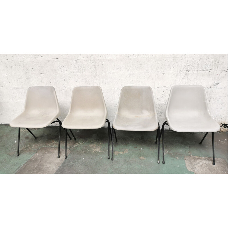 Suite de 4 chaises vintage par Robin Day Polyprop