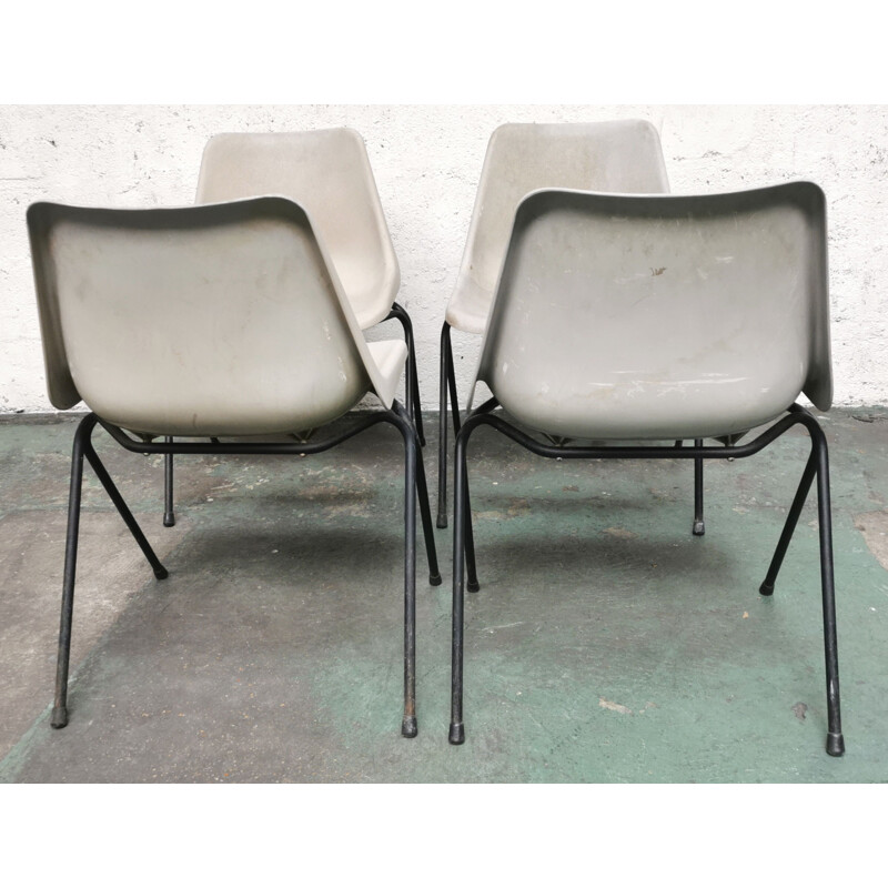 Suite de 4 cadeiras vintage por Robin Day Polyprop