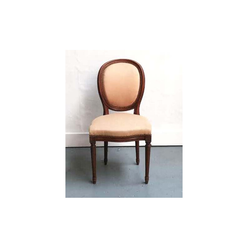 5 chaises vintage style médaillons Louis XVI