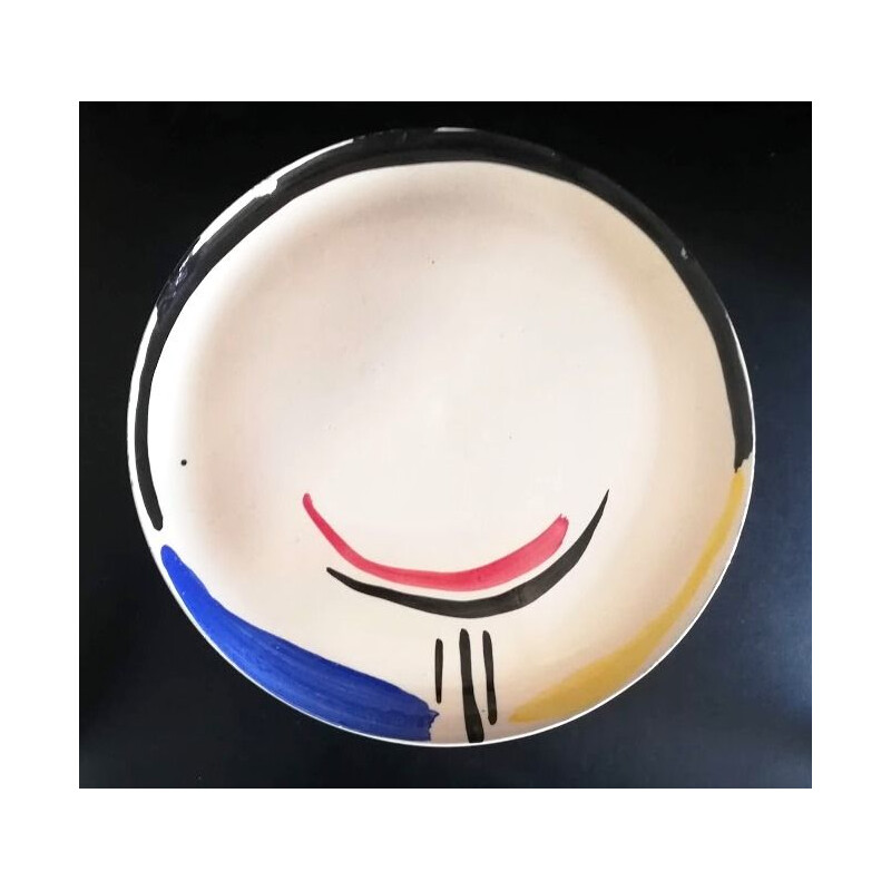 6 vintage ceramic plates "Smiles" collection by Virginia MO