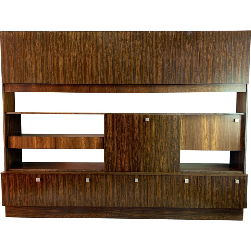 Mid century large rosewood wall unit by Wharfside Furniture 1970s