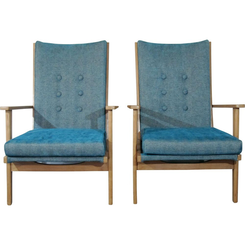 Pair of vintage armchairs by Parker Knool, British 1950s