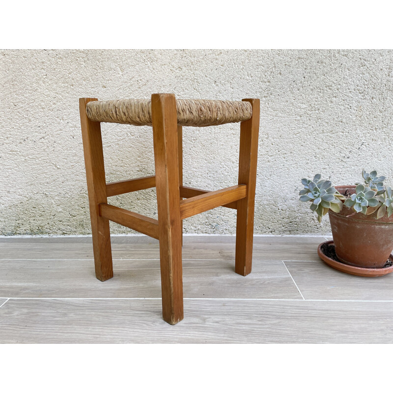 Geometric straw stool