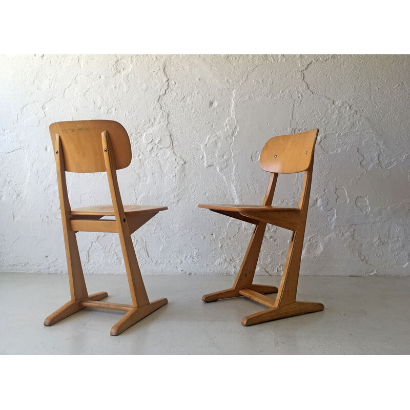 Vintage set of 2 adult Casala chairs, 1960s
