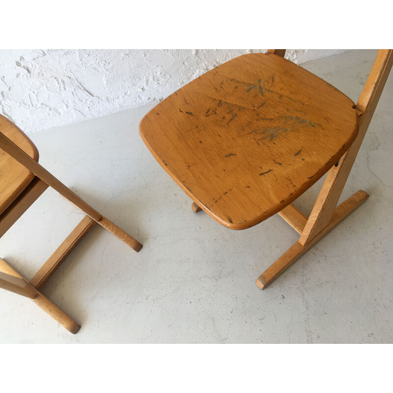 Vintage set of 2 adult Casala chairs, 1960s