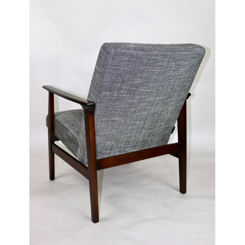 Vintage black&white lounge chair, 1970s