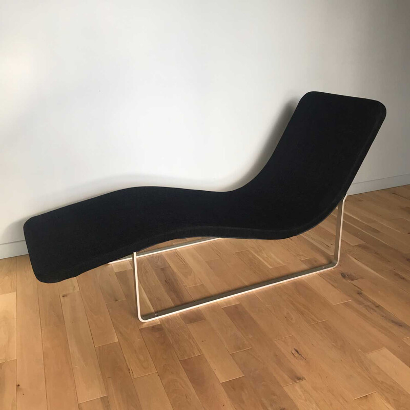 Black vintage chaise longue, 1980