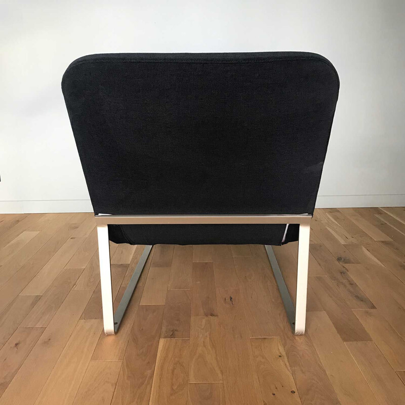 Black vintage chaise longue, 1980