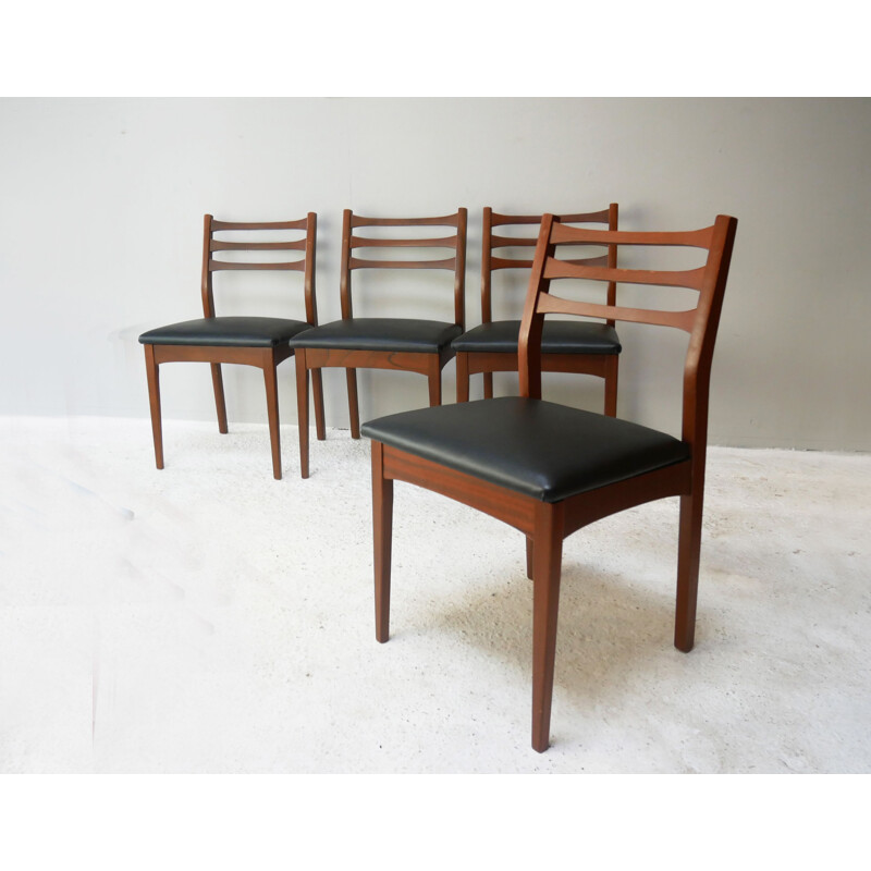 2 vintage solid teak chairs, modern, 1960